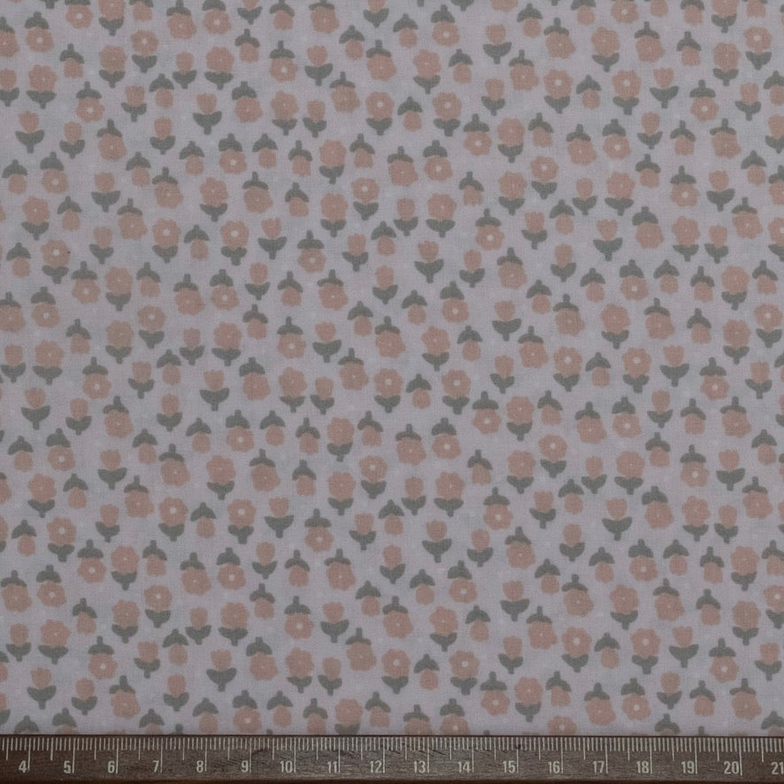 LIBERTY MICRO FLORAL PRINTED POPLIN PINK