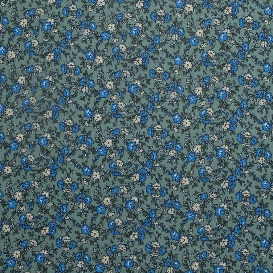 POPELÍN ESTAMPADO LIBERTY ENRREDADERA AZUL