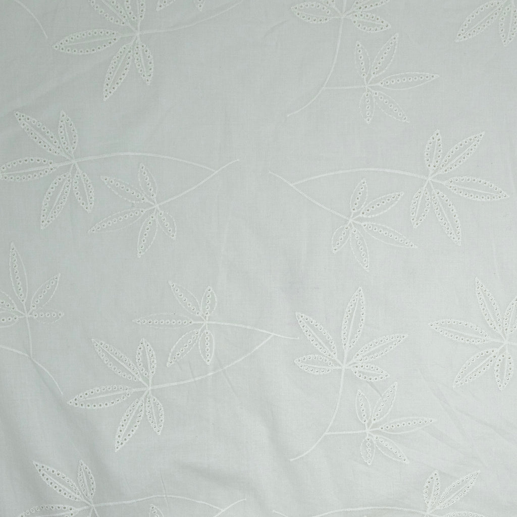 BORDADO INGLÉS HOJA CADUCA BLANCO