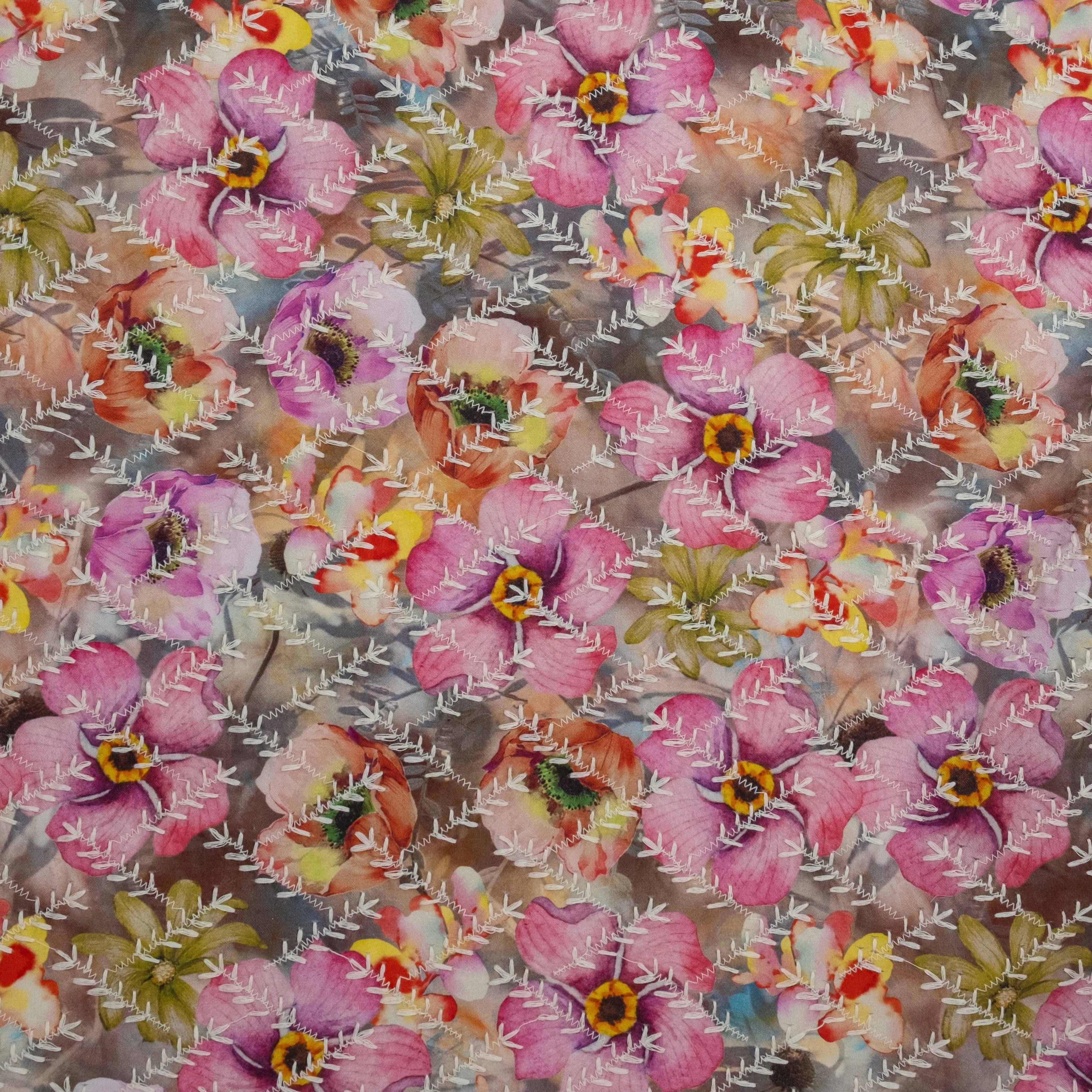 BORDADO ESTAMPADO FLORAL NINA