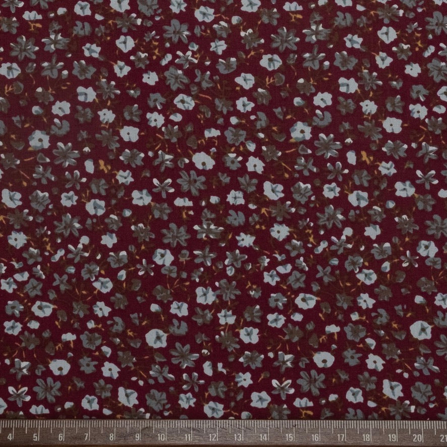 POPELÍN ESTAMPADO LIBERTY VINO FLORIDO