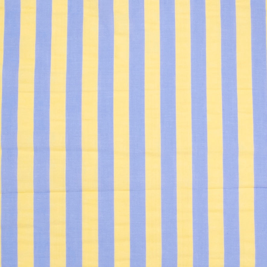 POPELÍN ESTAMPADO RAYAS PASTEL AMARILLO - LILA