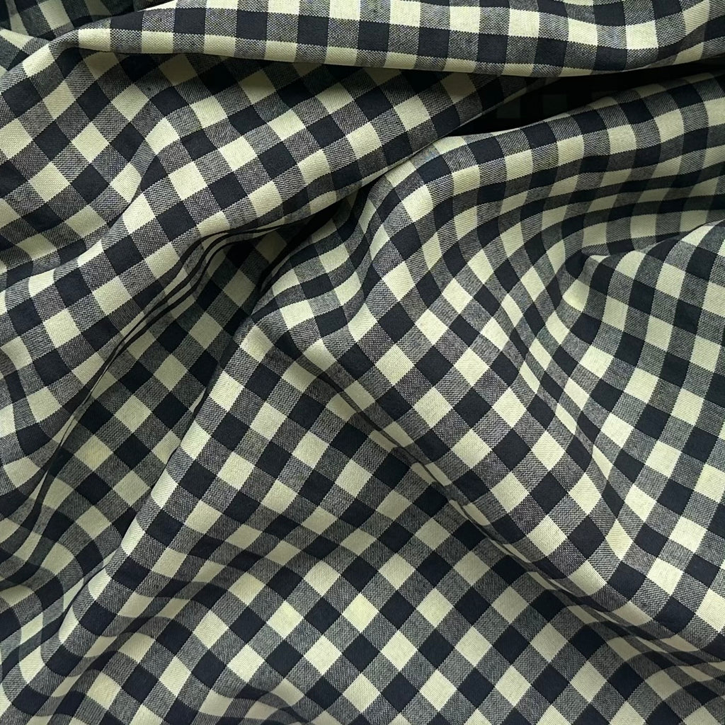 VICHY SEERSUCKER NEGRO - AMARILLO CLARO