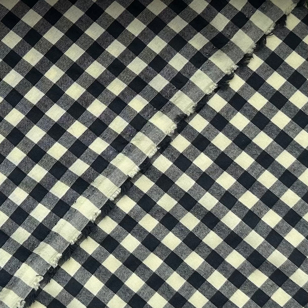 VICHY SEERSUCKER NEGRO - AMARILLO CLARO