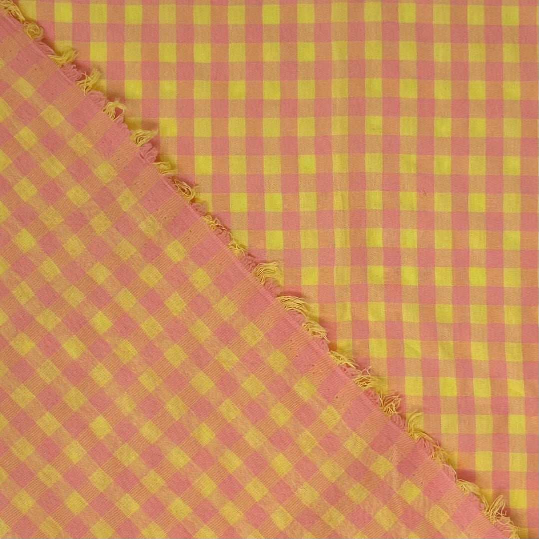 VICHY SEERSUCKER AMARILLO - ROSA