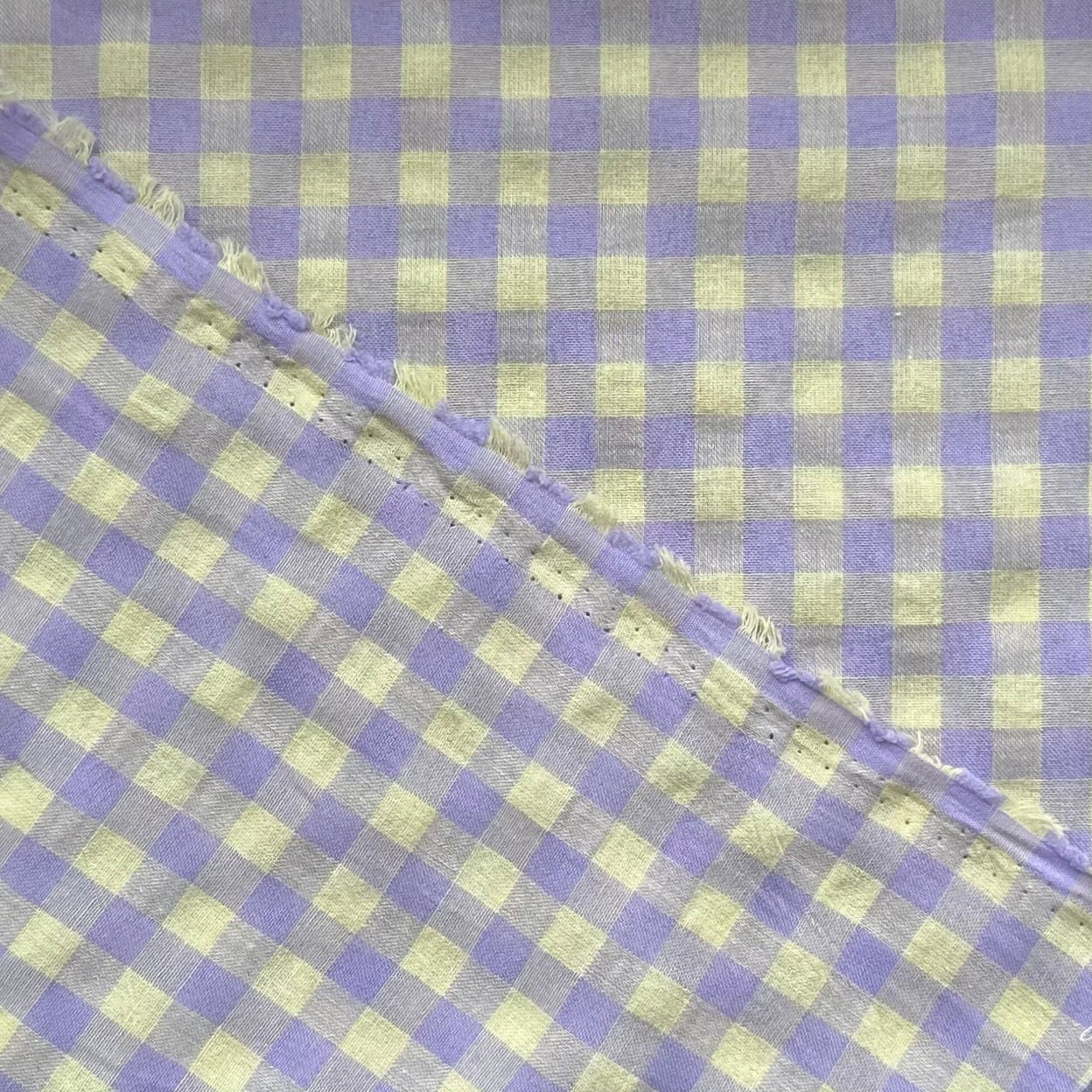 VICHY SEERSUCKER LILA - AMARILLO