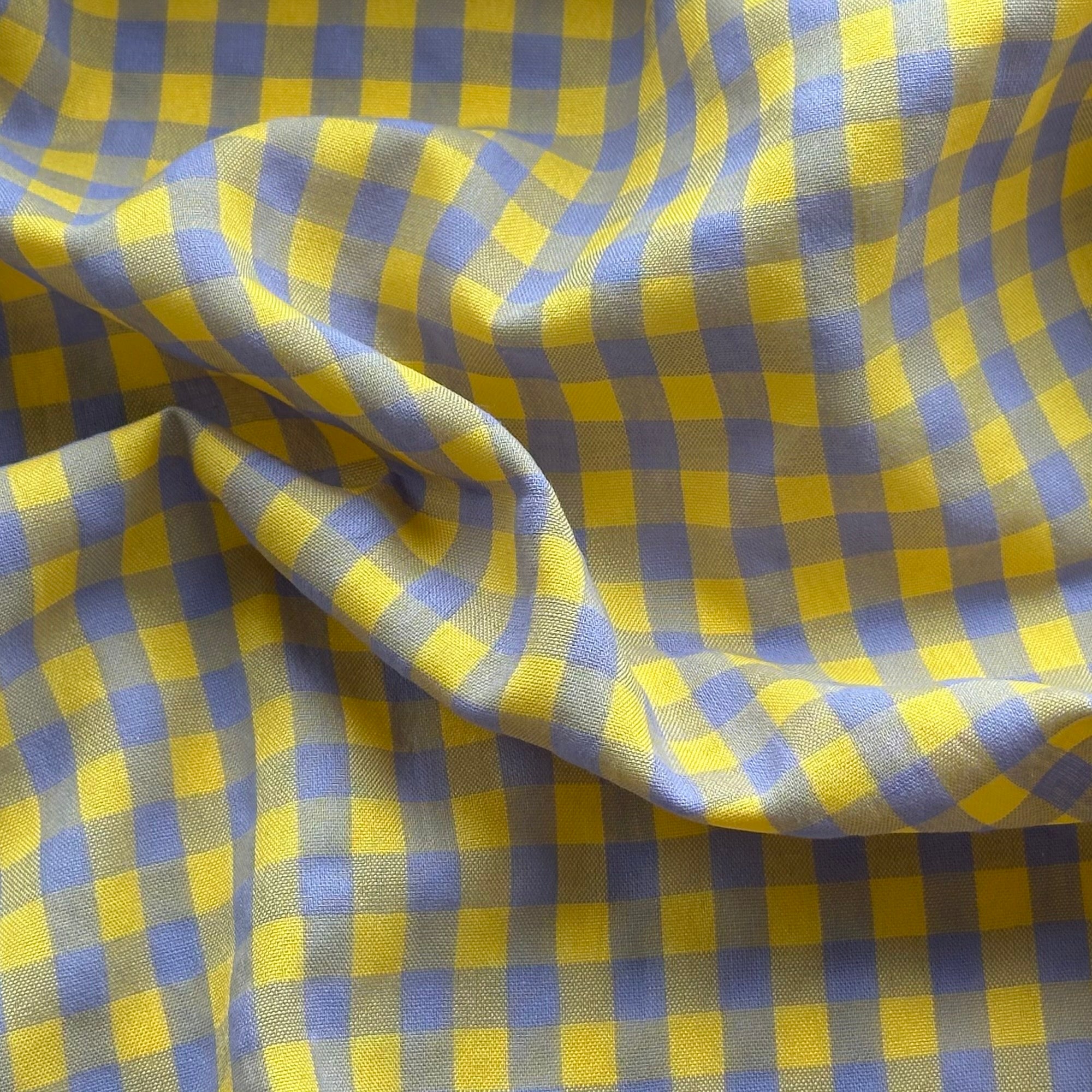 VICHY SEERSUCKER LILA - AMARILLO