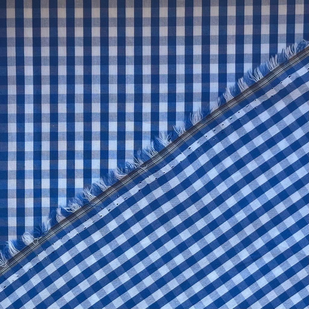 VICHY ALGODÓN AZUL OSCURO - BLANCO