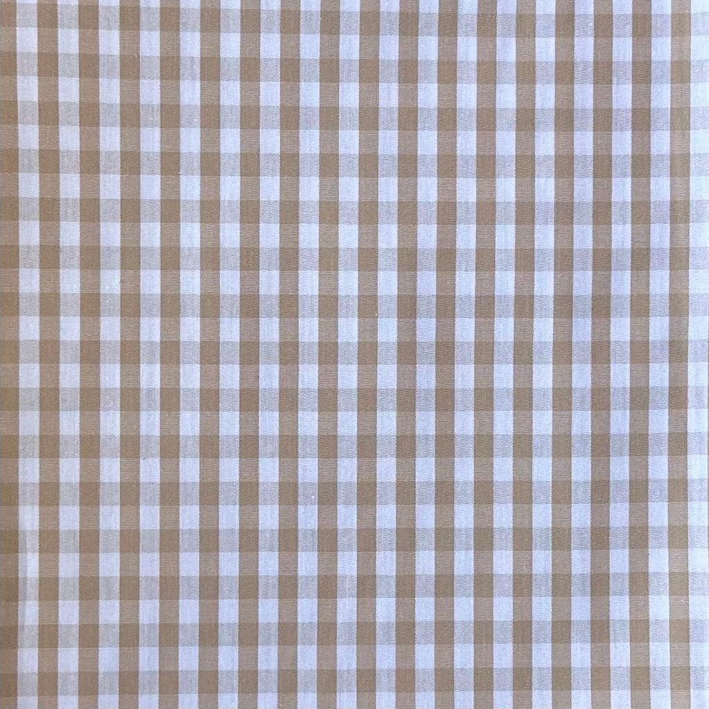 VICHY ALGODÓN BEIGE - BLANCO