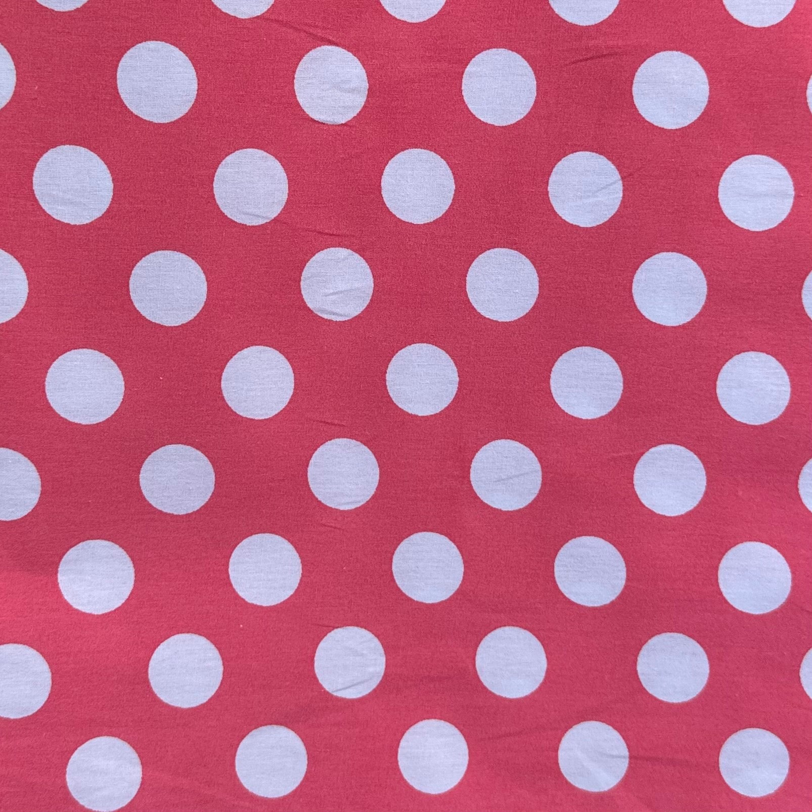 POPELIN ESTAMPADO TOPOS CORAL