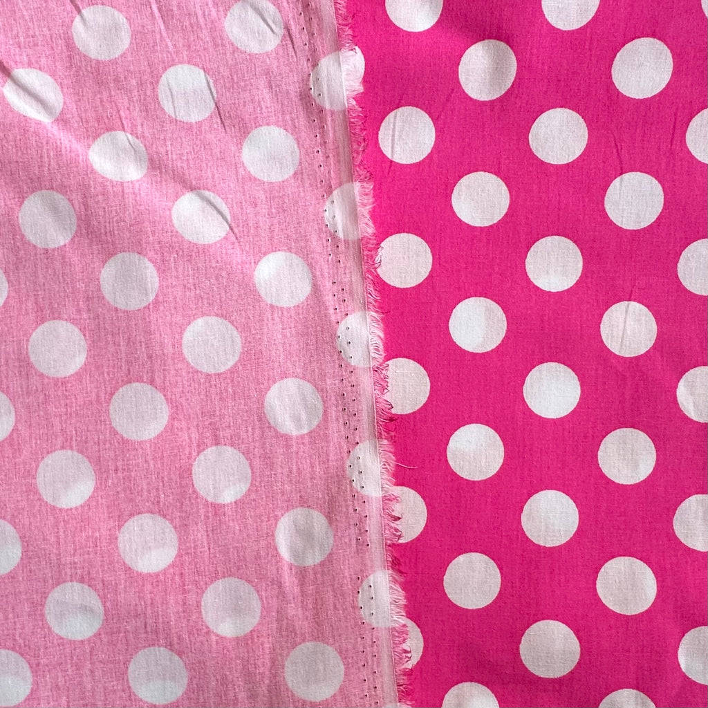 POPELIN ESTAMPADO TOPOS ROSA