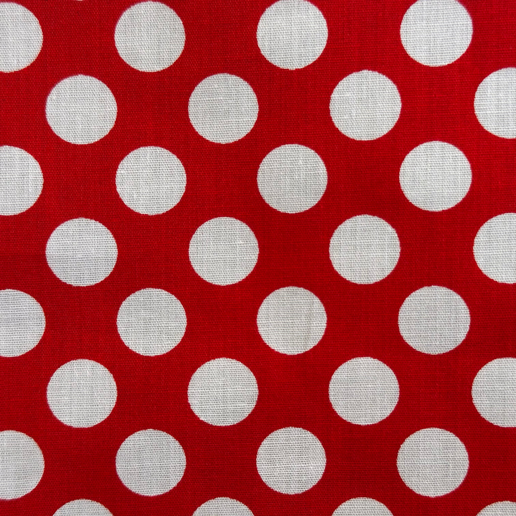 POPELIN ESTAMPADO TOPOS ROJO