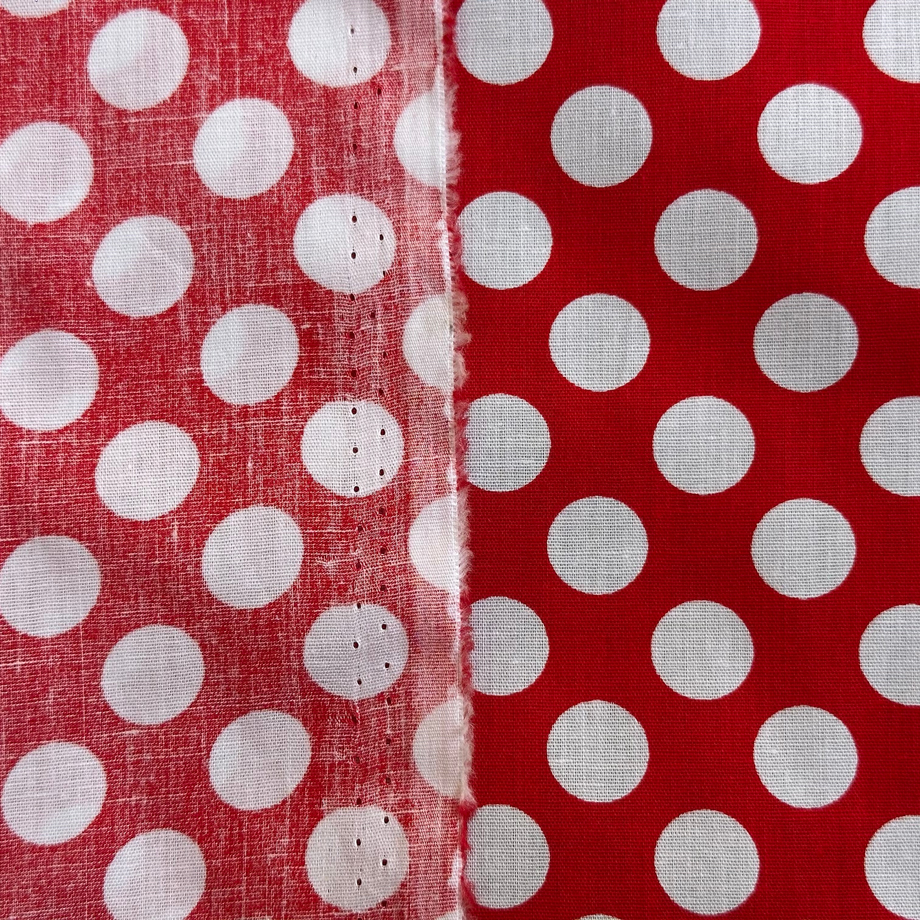 POPELIN ESTAMPADO TOPOS ROJO