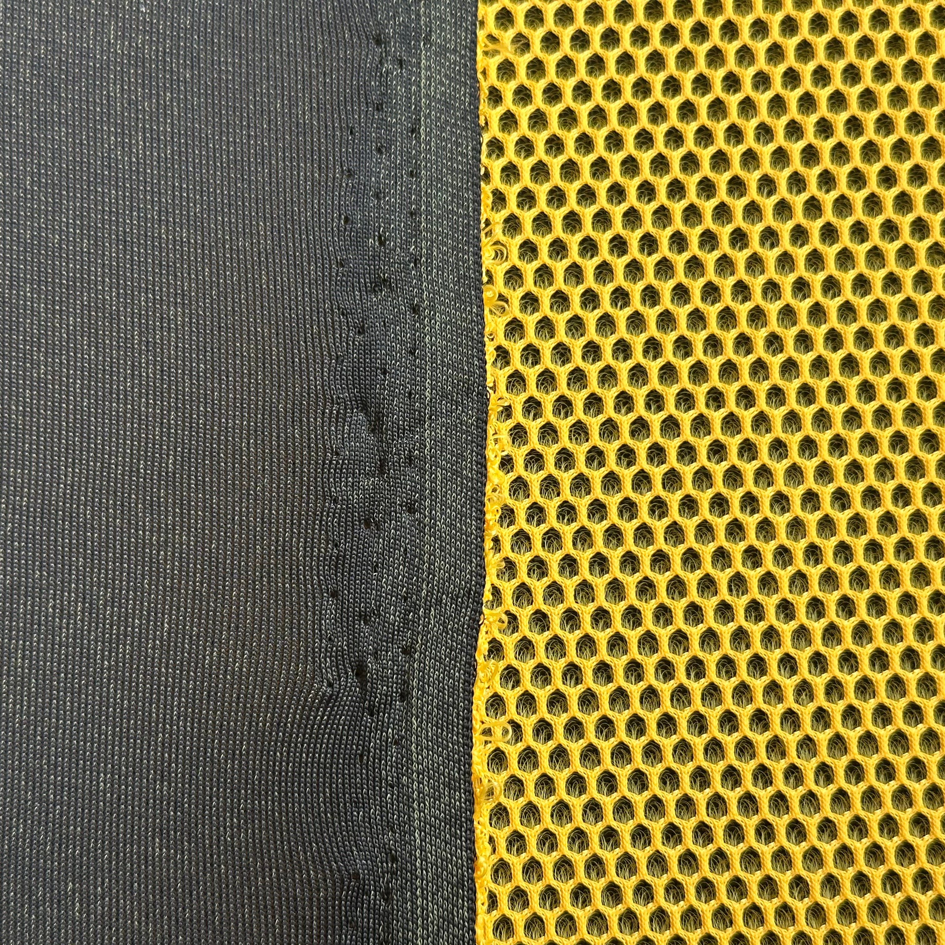 TEJIDO 3D BICOLOR AMARILLO - NEGRO