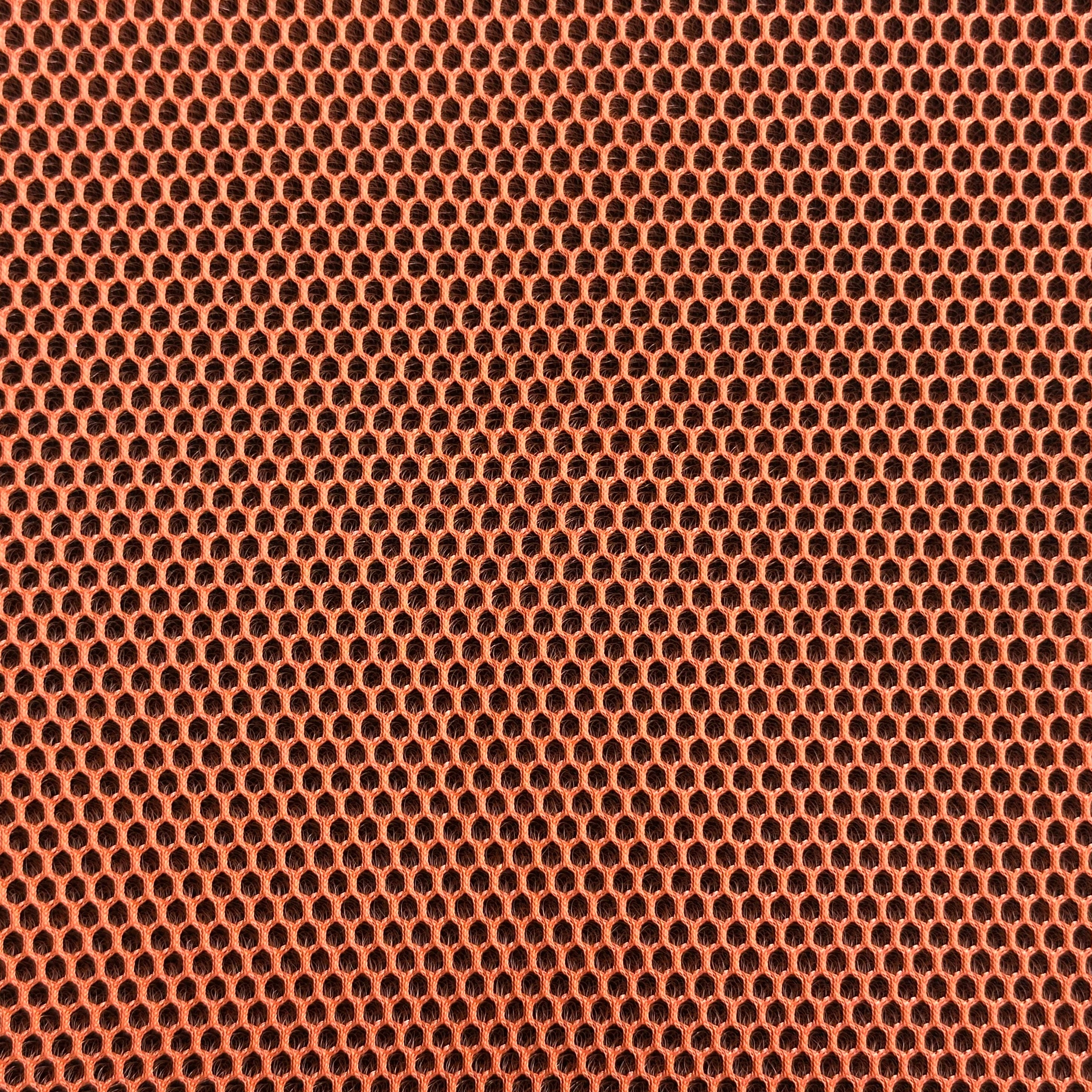 TEJIDO 3D BICOLOR NARANJA - NEGRO