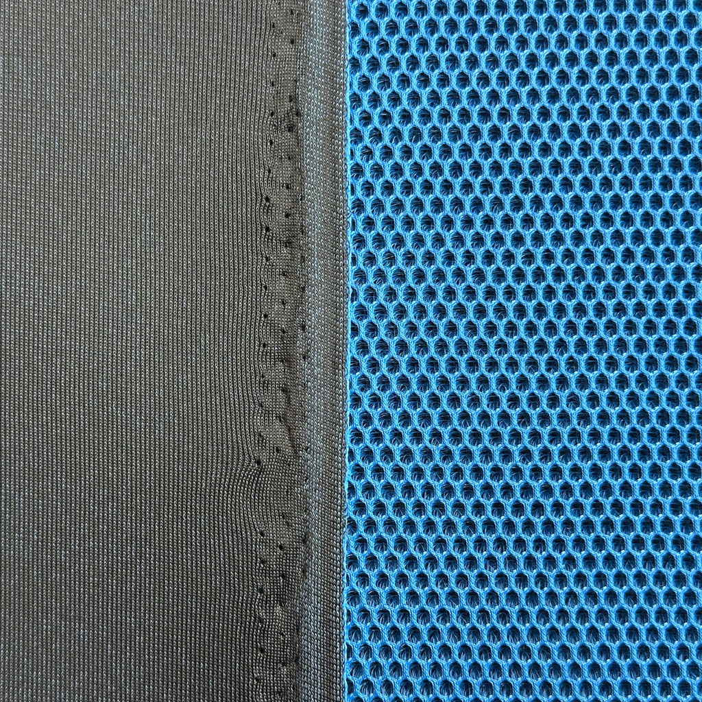 TEJIDO 3D BICOLOR AZUL - NEGRO