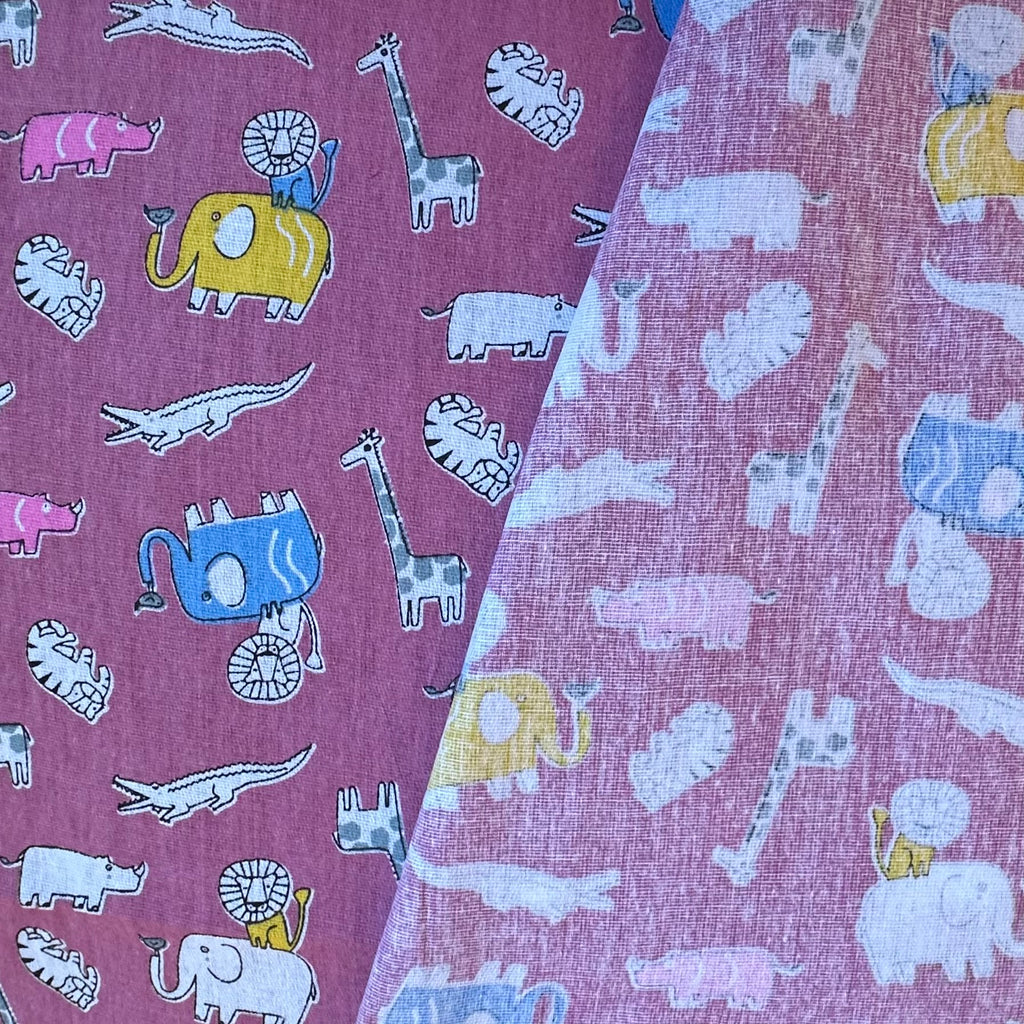 POP-SHIRT POUR ENFANTS IMPRIMÉ NUMÉRIQUE ROSE ZOO