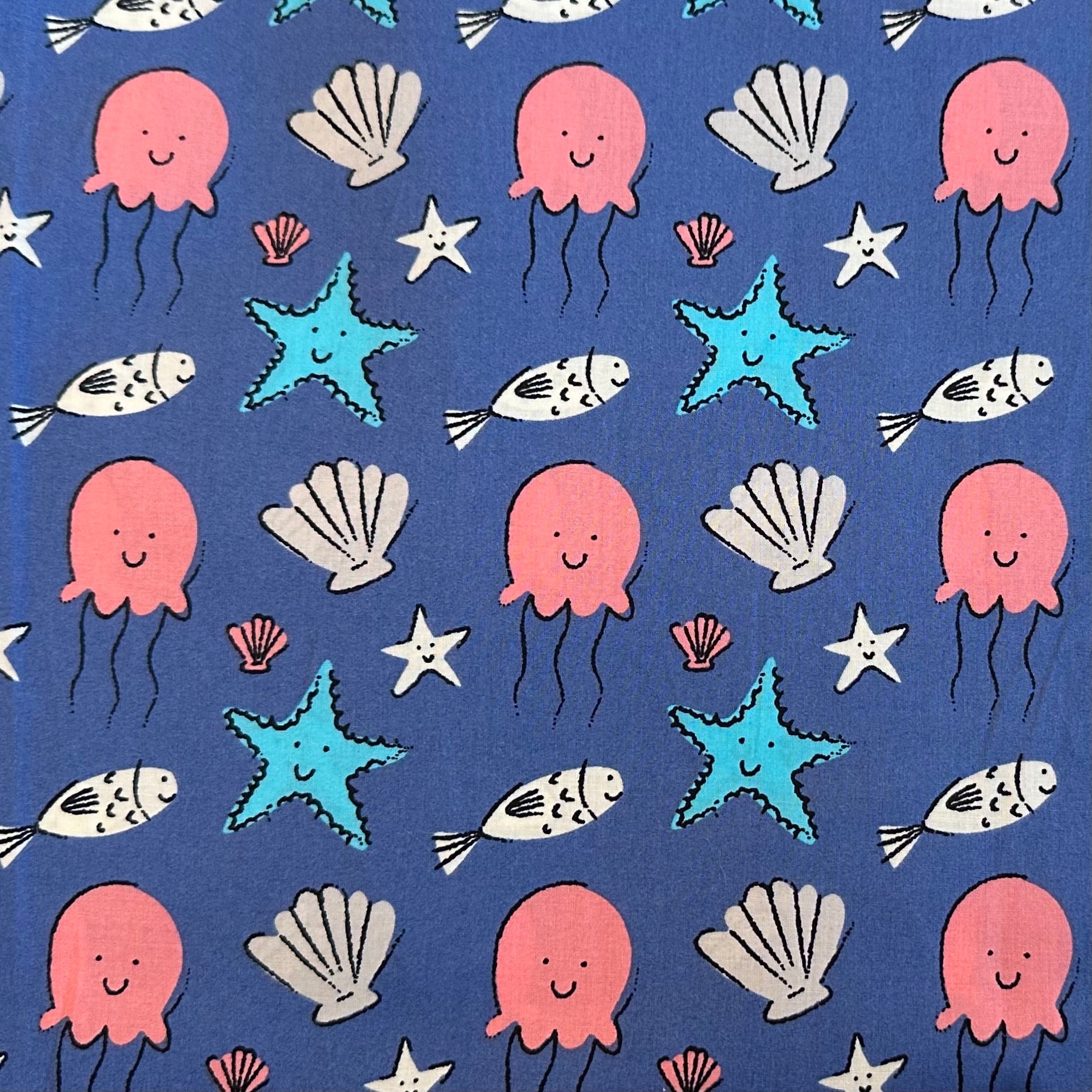 POPELÍN ESTAMPADO INFANTIL FONDO MARINO