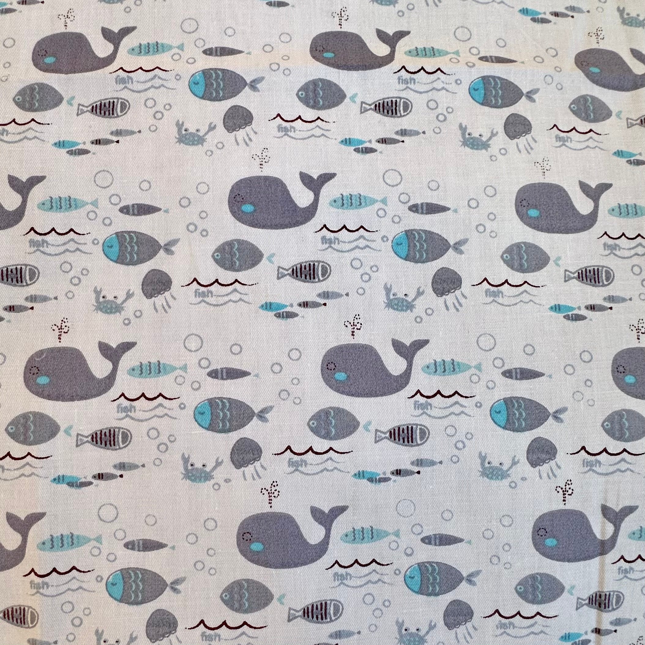 POPELÍN ESTAMPADO INFANTIL BALLENAS