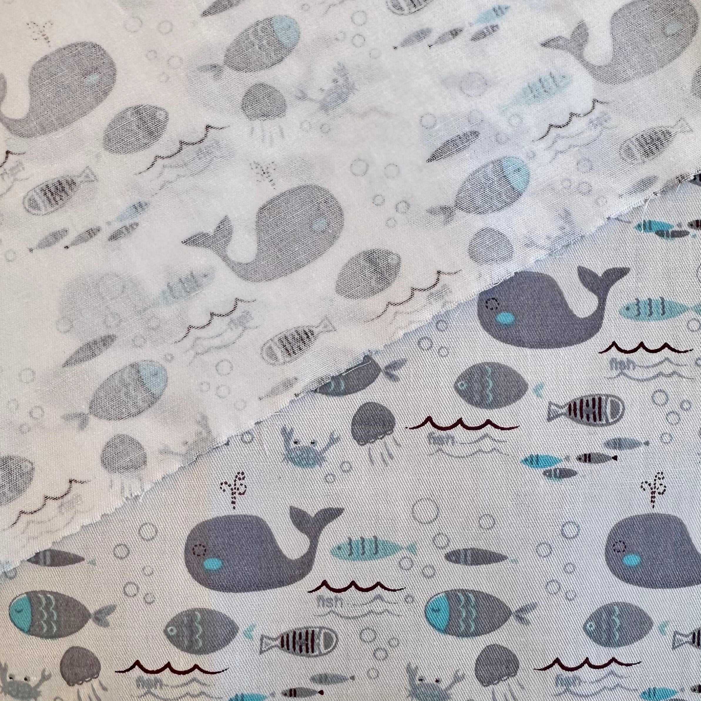 POPELÍN ESTAMPADO INFANTIL BALLENAS