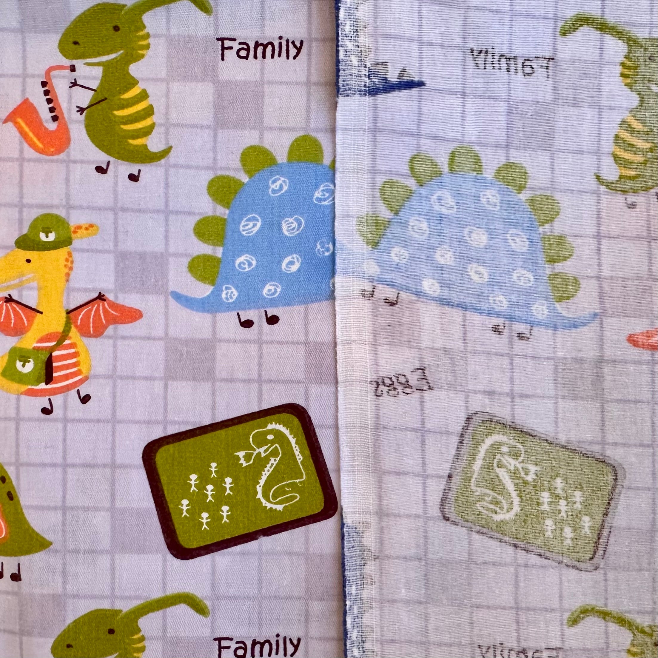 IMPRESSION NUMÉRIQUE SUR POPLIN, LES DINOSAURES POUR ENFANTS, LES MÉTIERS