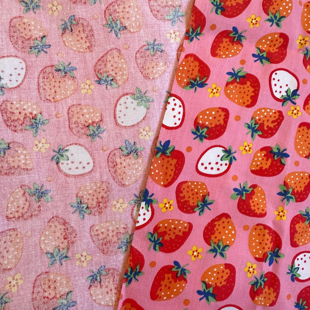 FRAISES EN POPLINE POUR ENFANTS IMPRIMÉES NUMÉRIQUES