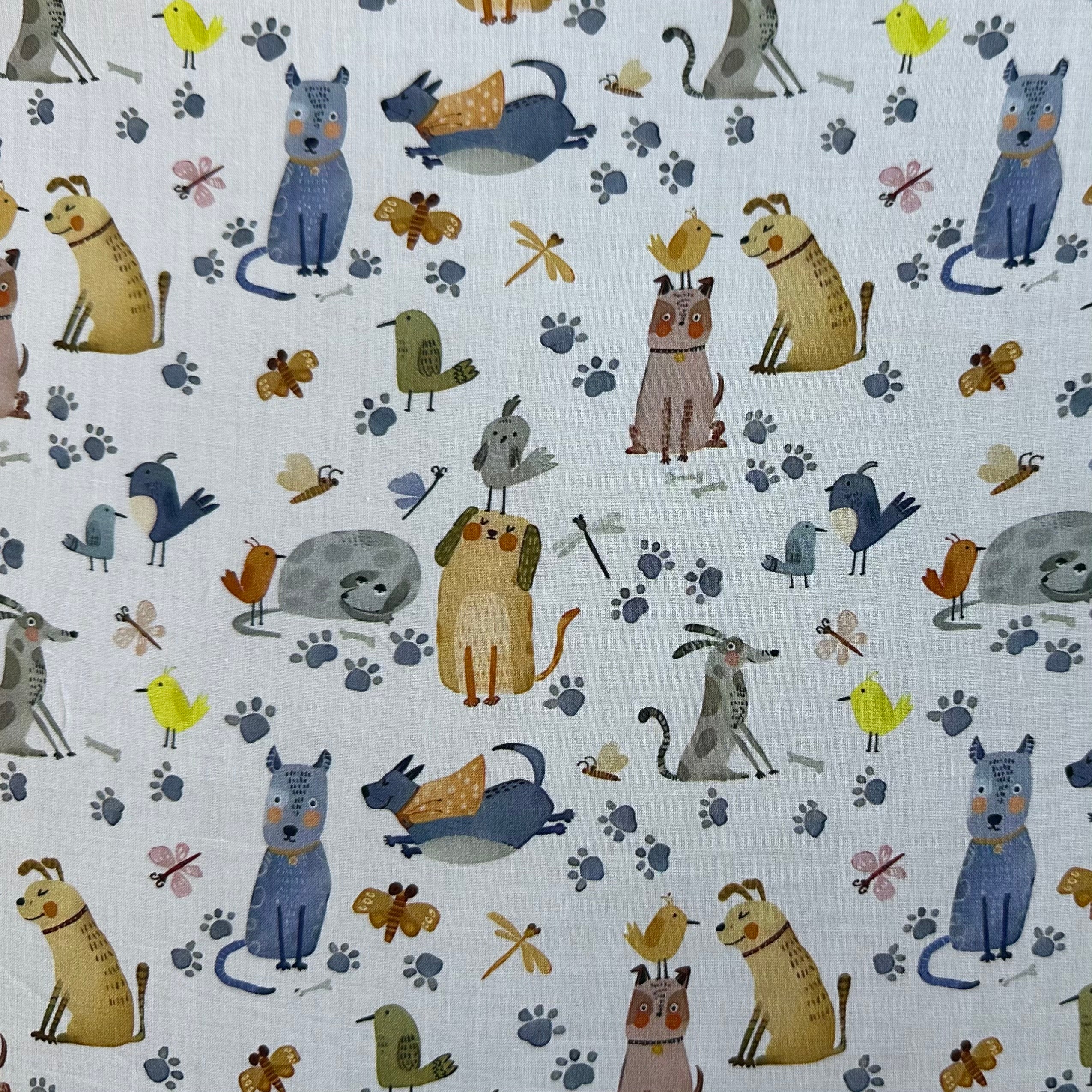 POPELÍN ESTAMPADO INFANTIL DIGITAL MASCOTAS