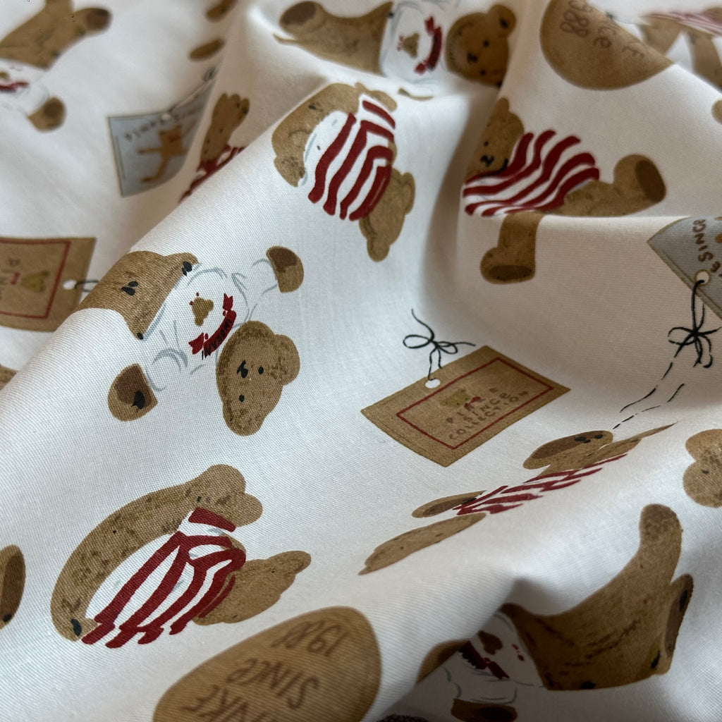 POPELÍN ESTAMPADO INFANTIL DIGITAL OSITOS ROJO