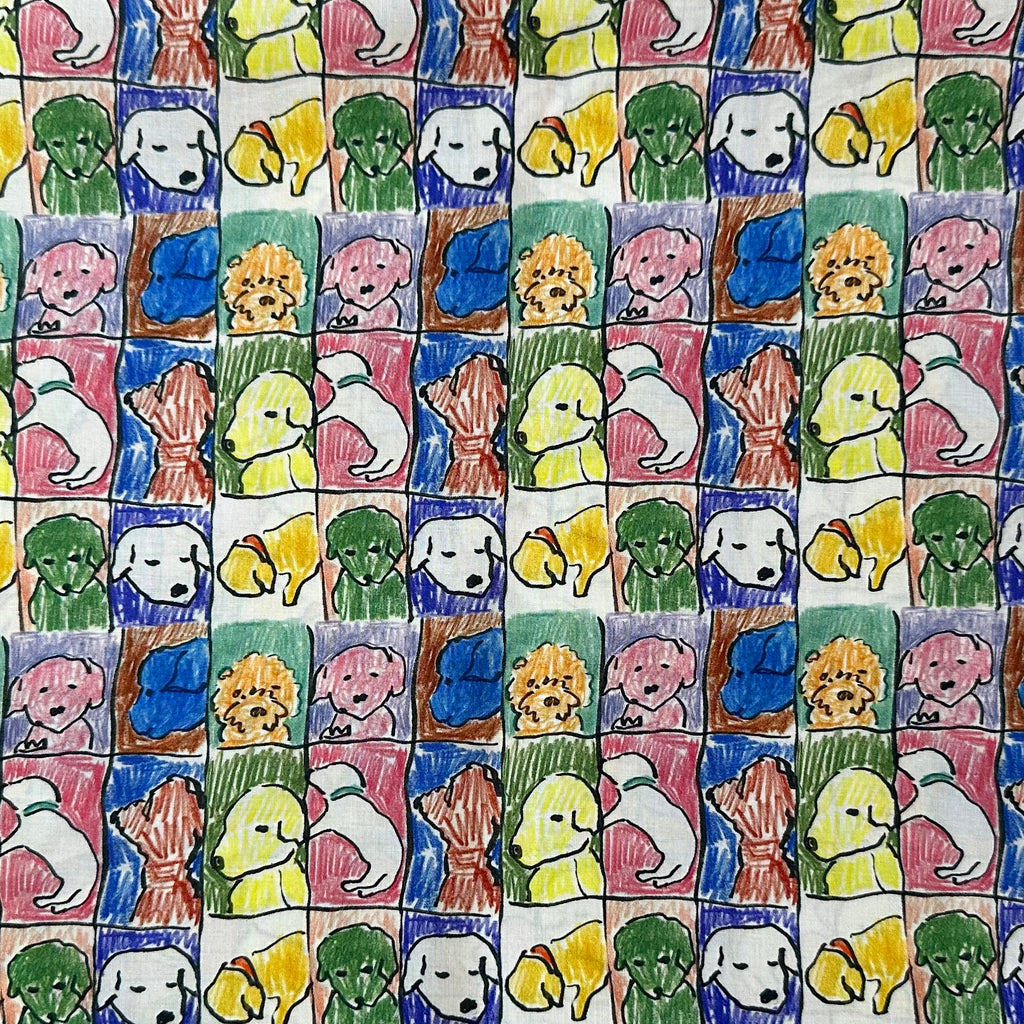 POPELÍN ESTAMPADO INFANTIL PERROS EN CÓMIC
