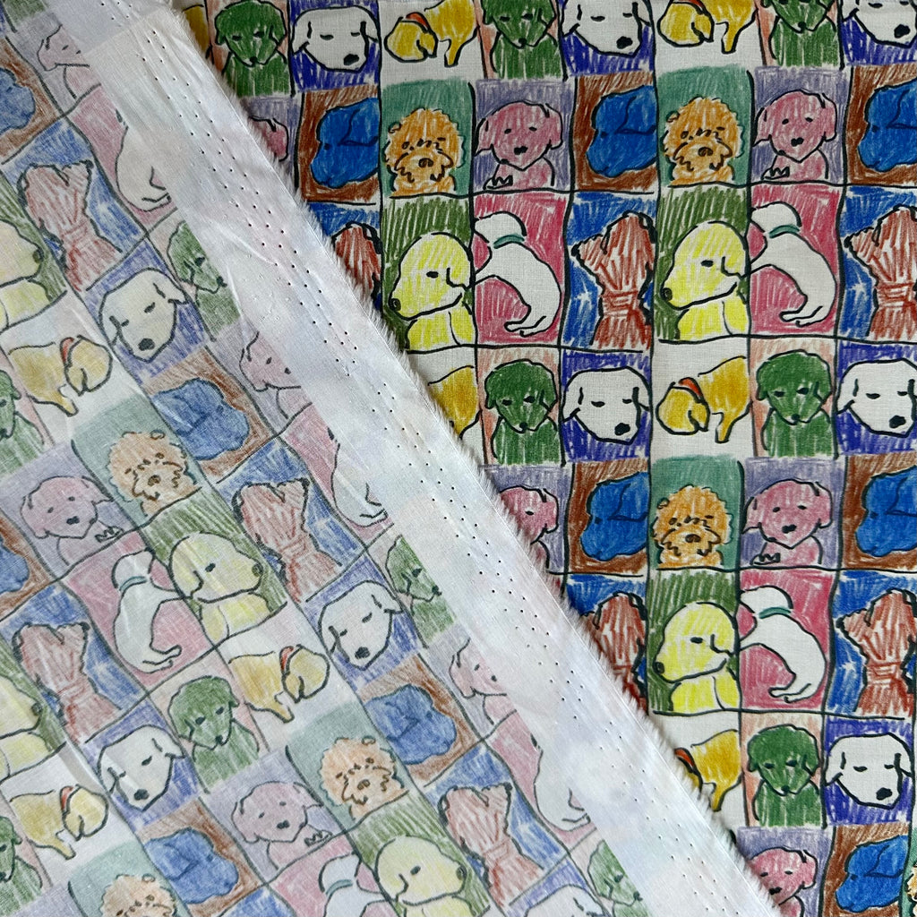 POPELÍN ESTAMPADO INFANTIL PERROS EN CÓMIC