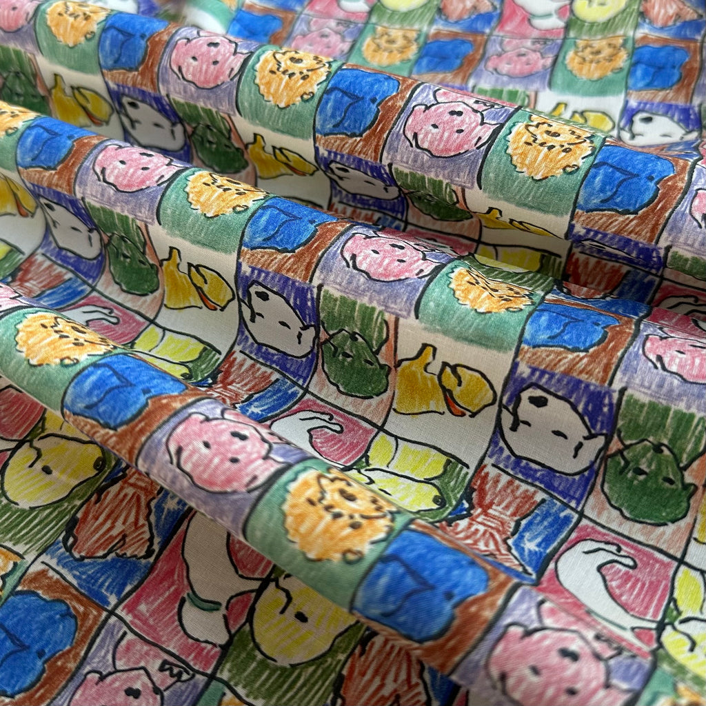 POPELÍN ESTAMPADO INFANTIL PERROS EN CÓMIC