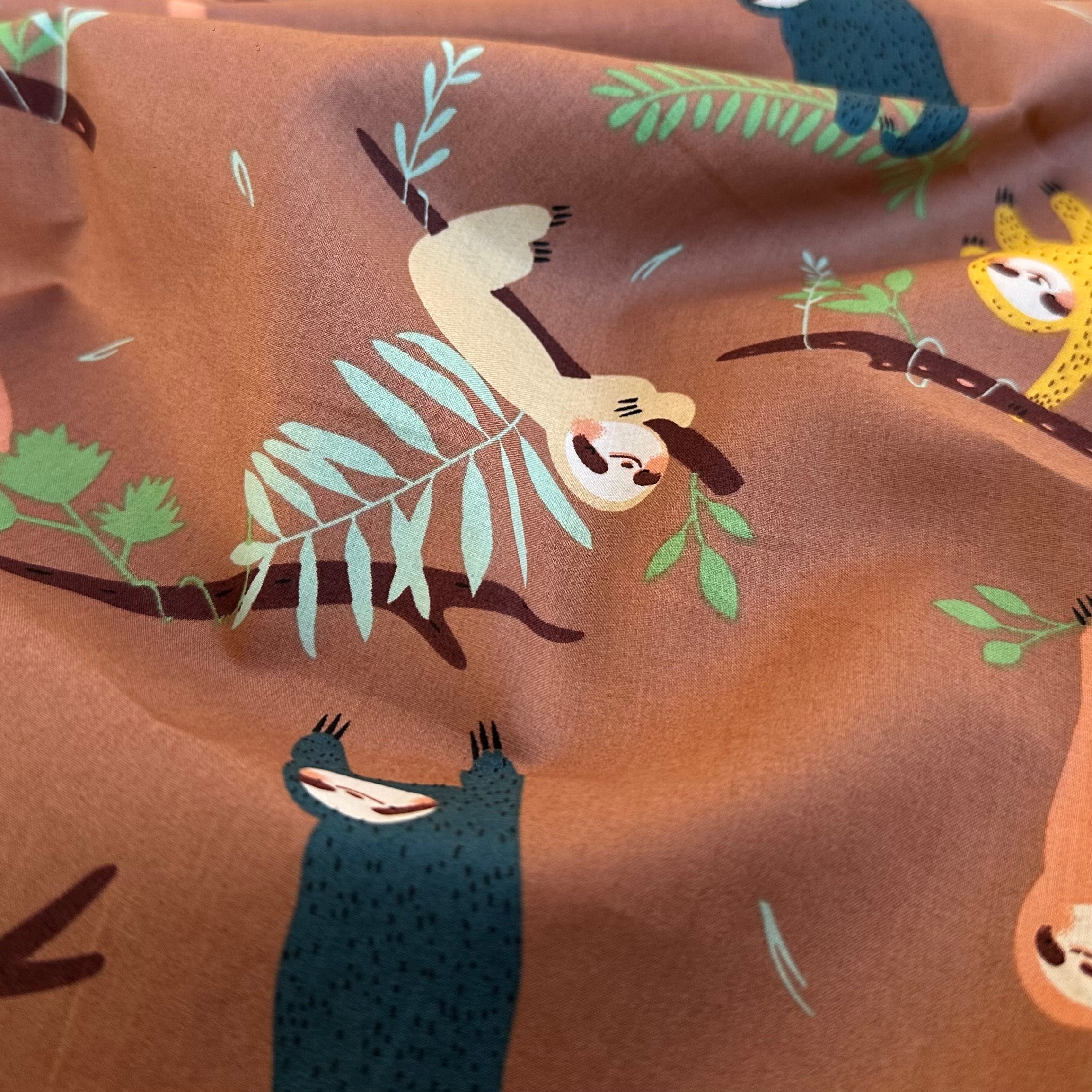 POPELÍN ESTAMPADO INFANTIL DIGITAL PEREZOSO