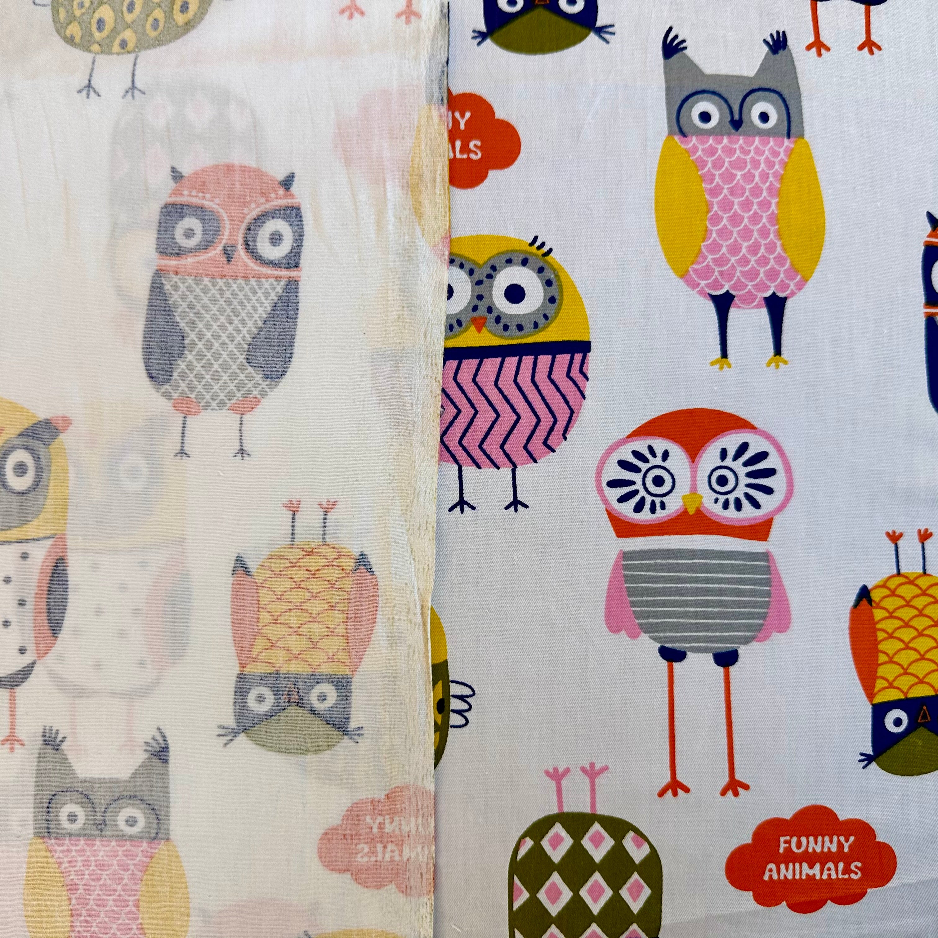 POPELÍN ESTAMPADO INFANTIL FUNNY BUHOS BLANCO