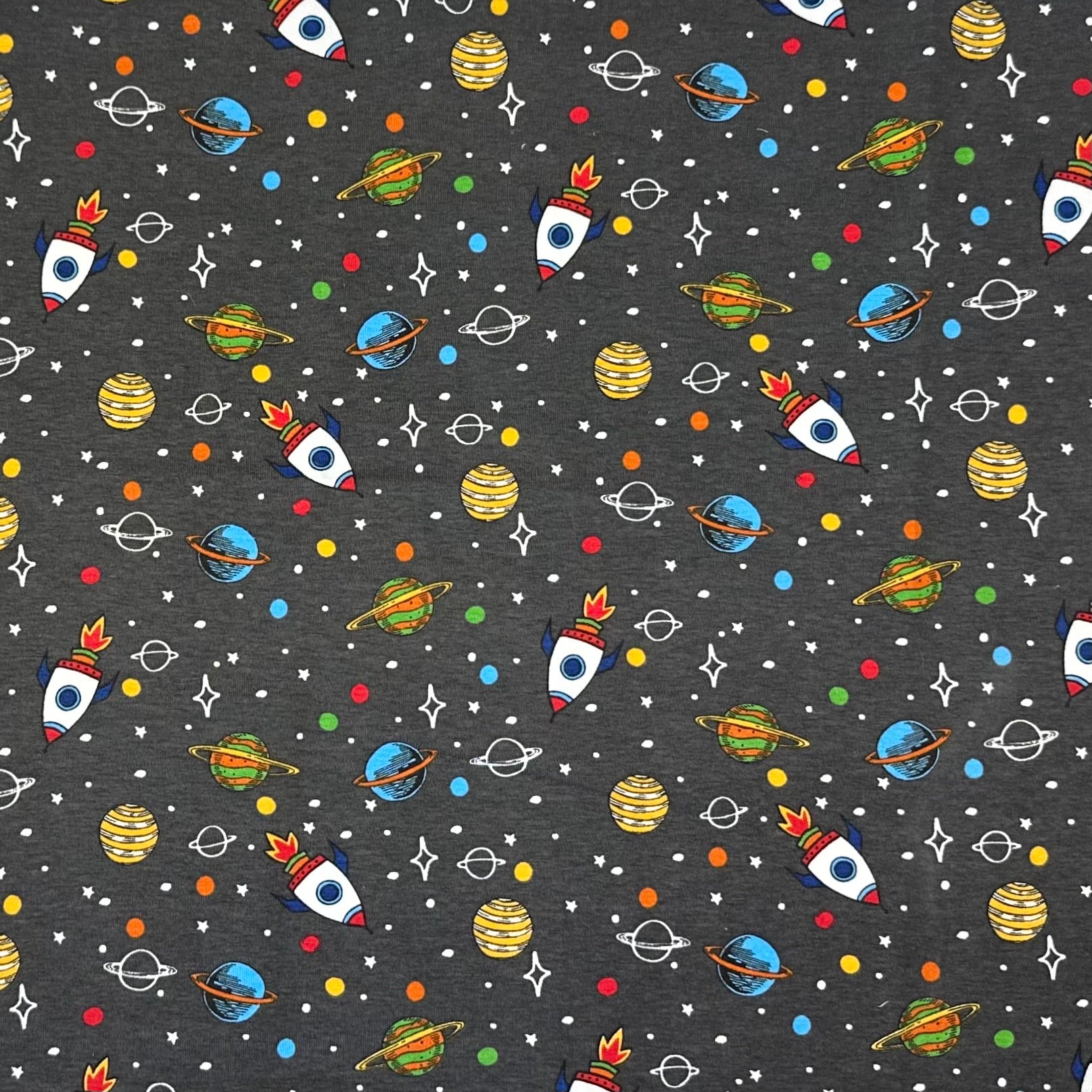 PUNTO ALGODÓN INFANTIL ESPACIAL GRIS