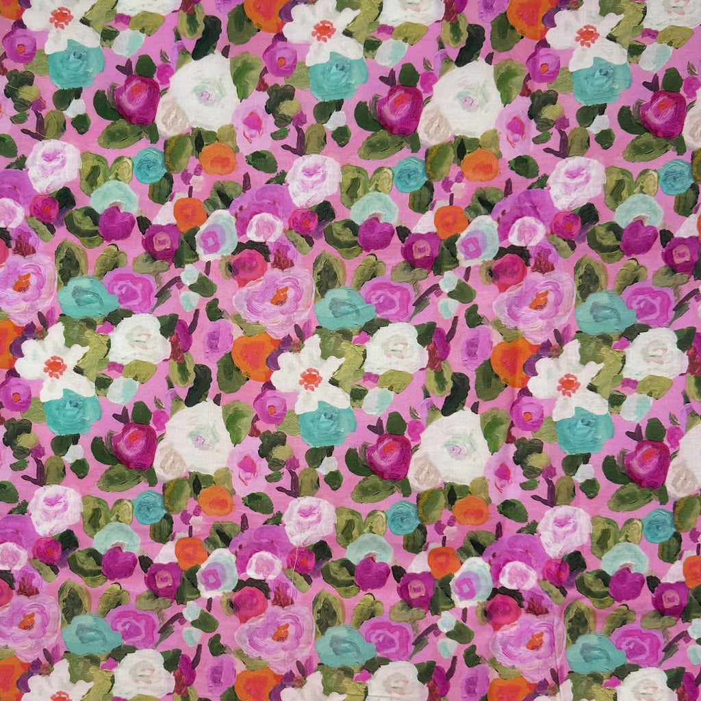 POPELÍN ESTAMPADO LIBERTY PINTURA ROSA