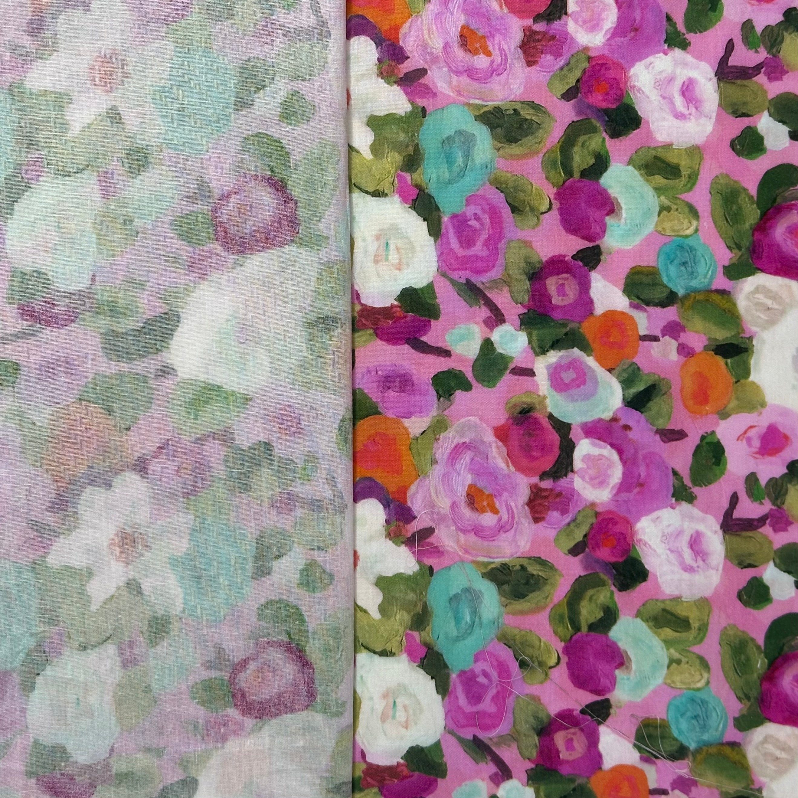 POPELÍN ESTAMPADO LIBERTY PINTURA ROSA