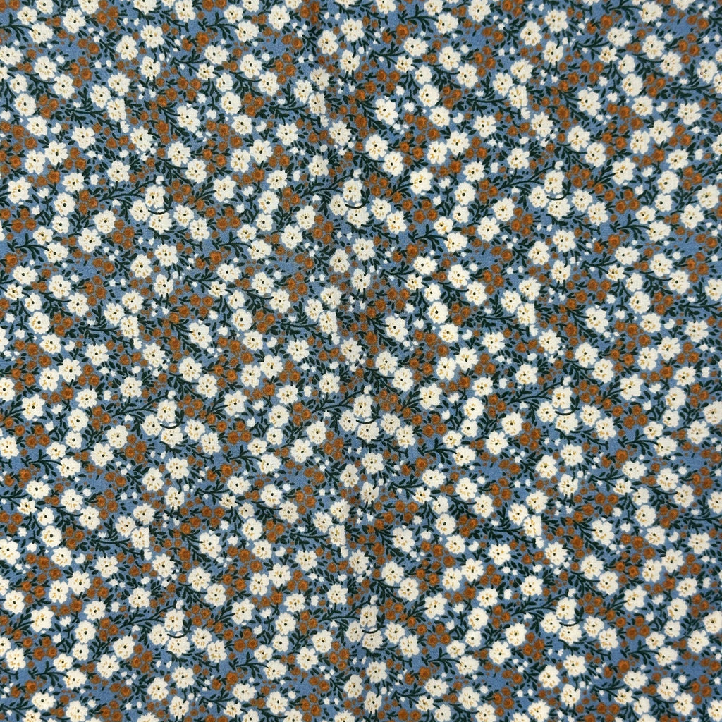 POP-LINE IMPRIMÉE LIBERTY AVEC MILLE FLEURS BLANCHES