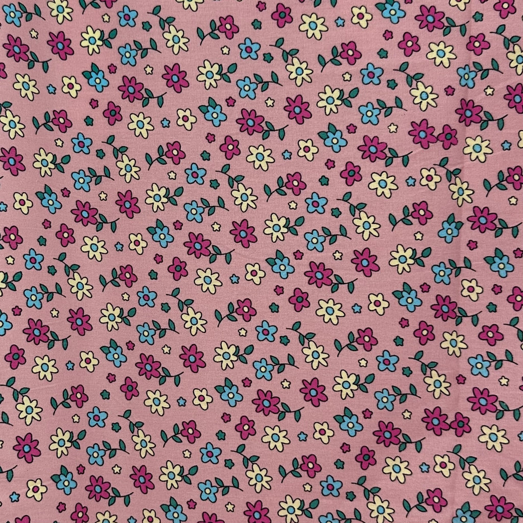 Popeline Liberty à motif rose