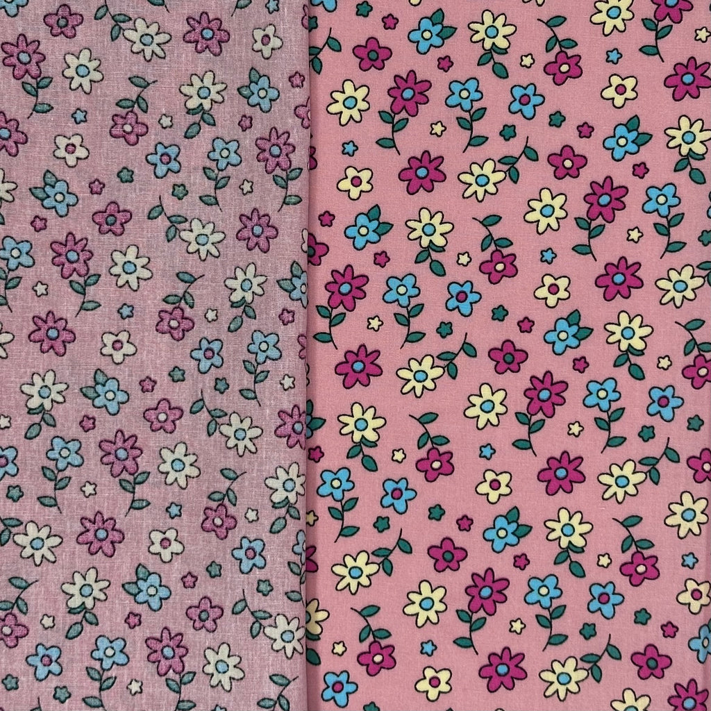 Popeline Liberty à motif rose