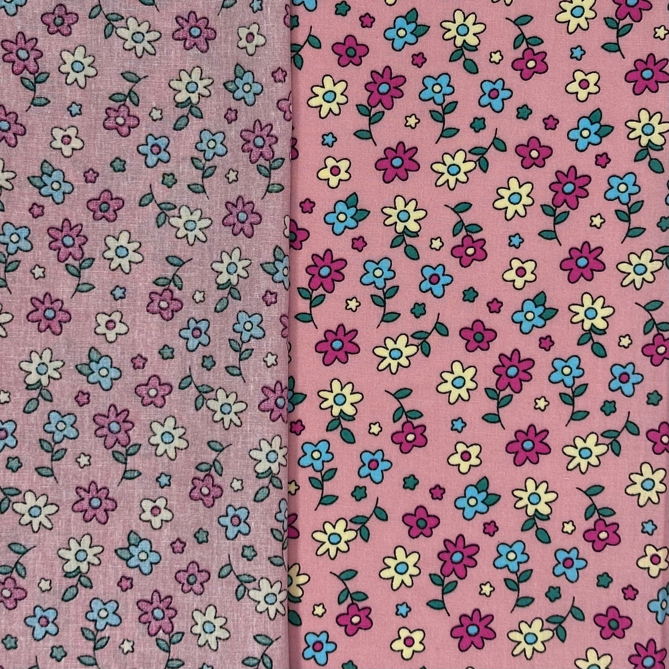 Popeline Liberty à motif rose