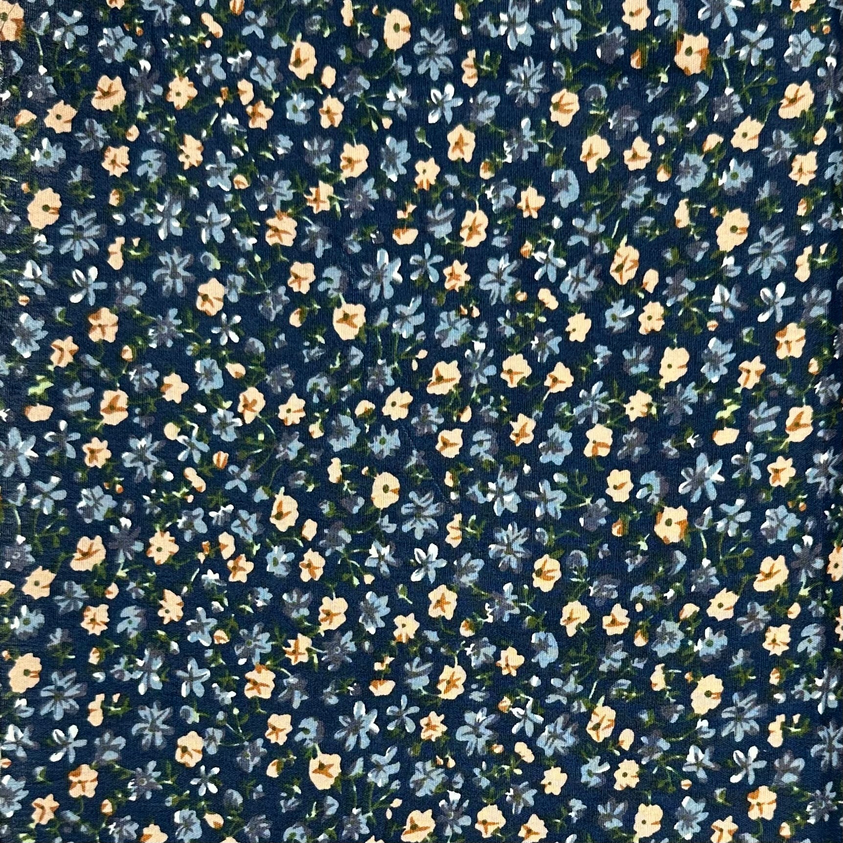 POP-LINE IMPRIMÉE LIBERTY CENT FLEURS MARINE