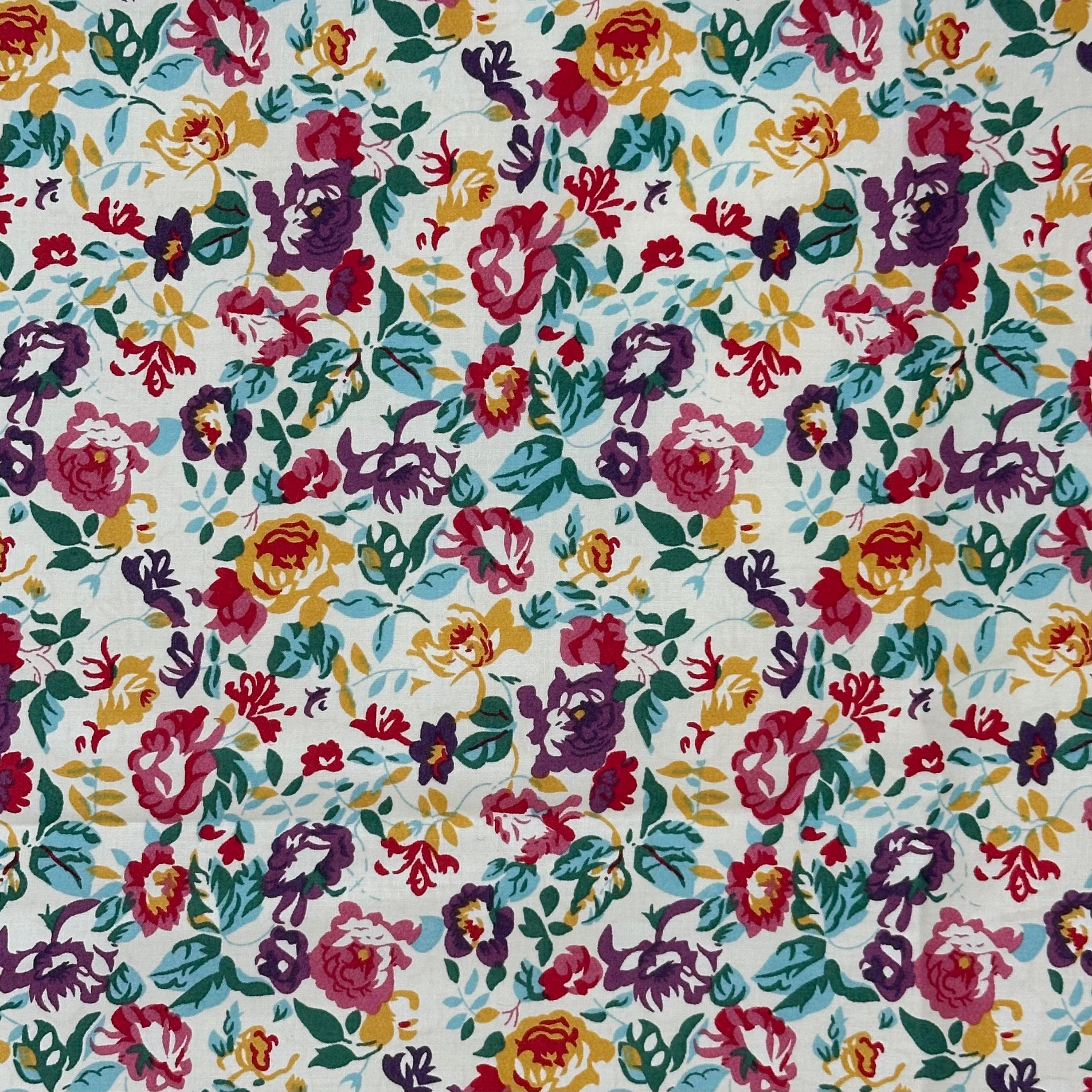 LIBERTY VINTAGE JARDIN DE PRINTEMPS EN POPLIN IMPRIMÉE