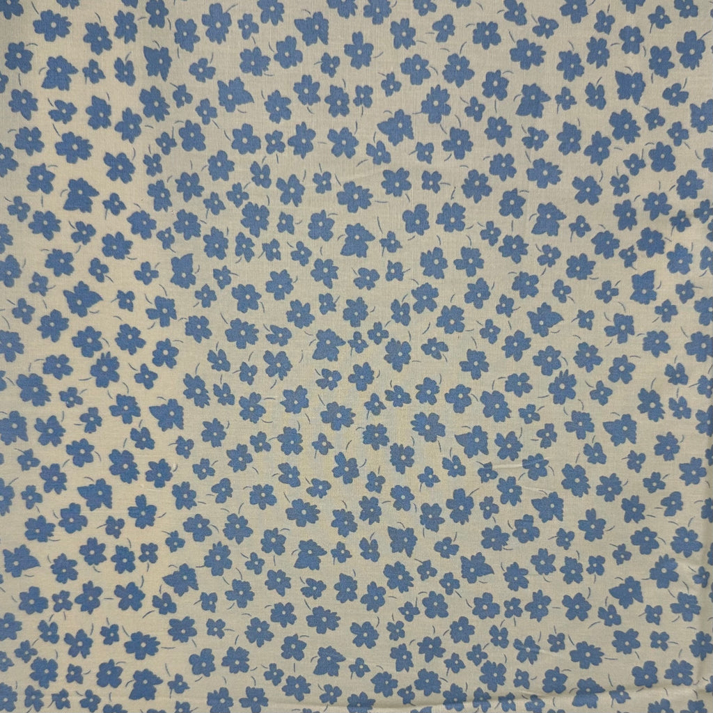 Popeline imprimée Liberty à cent fleurs bleu ciel
