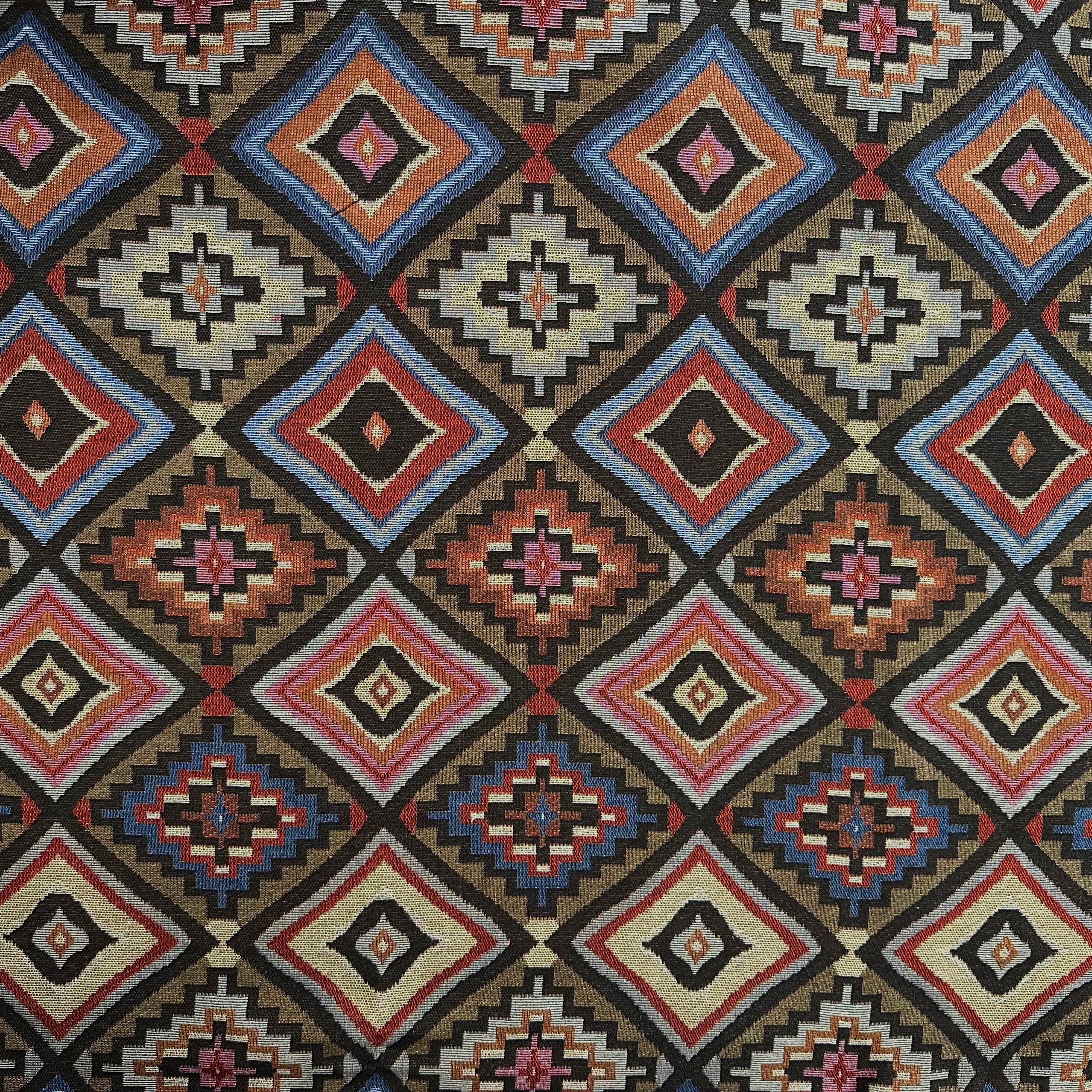 GOBELINO GEOMÉTRICO MARRÓN