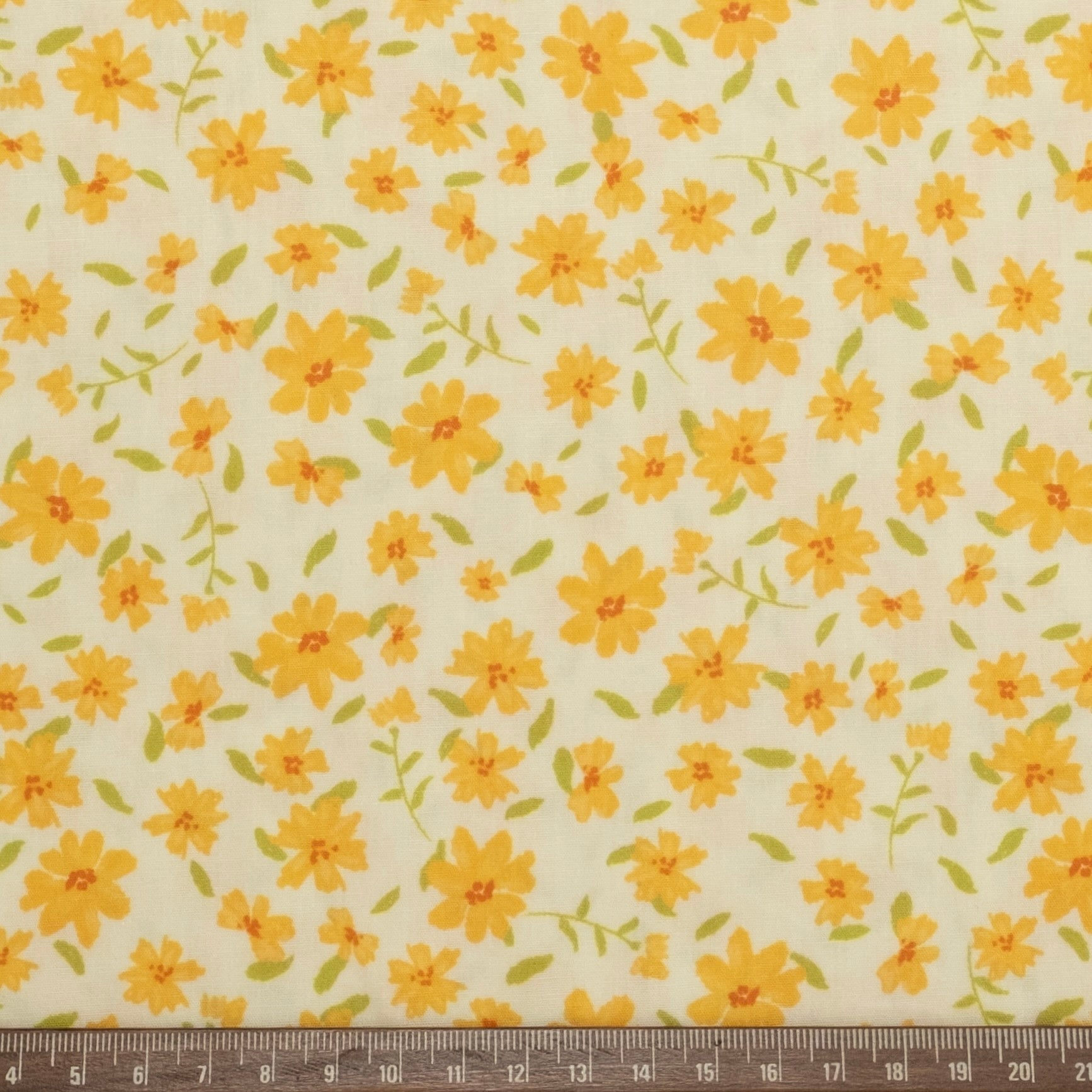 POPELÍN ESTAMPADO LIBERTY DESTELLOS ANARANJADOS