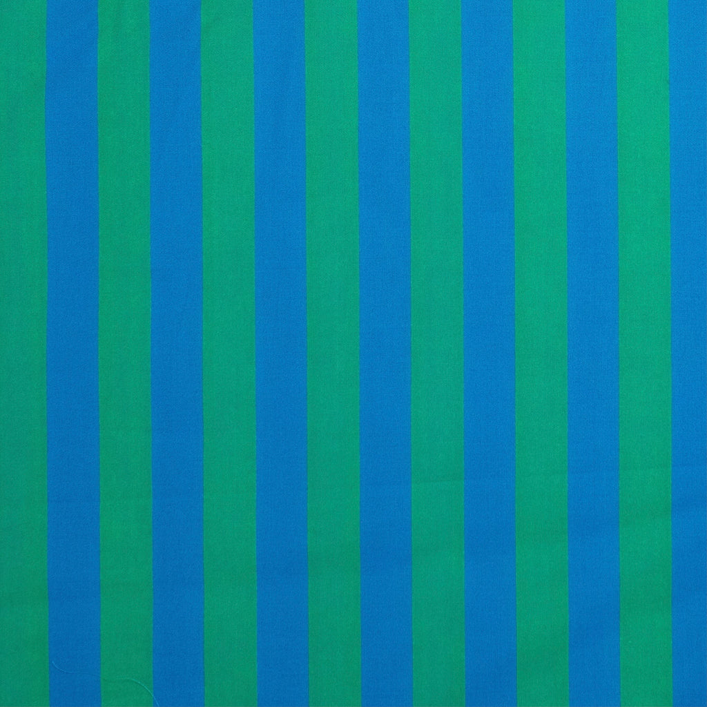 POPELÍN ESTAMPADO RAYAS AZUL - VERDE