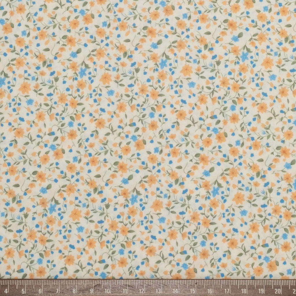 POPELÍN ESTAMPADO LIBERTY MARGARET NARANJA