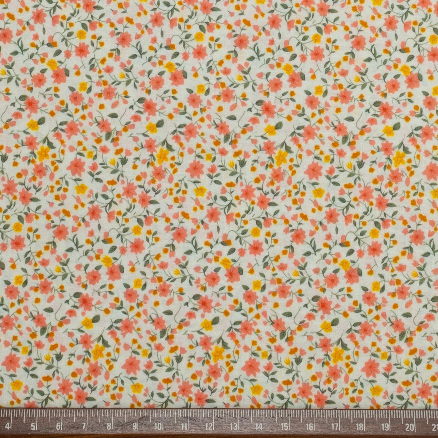 POPELÍN ESTAMPADO LIBERTY MARGARET ROJO CORAL