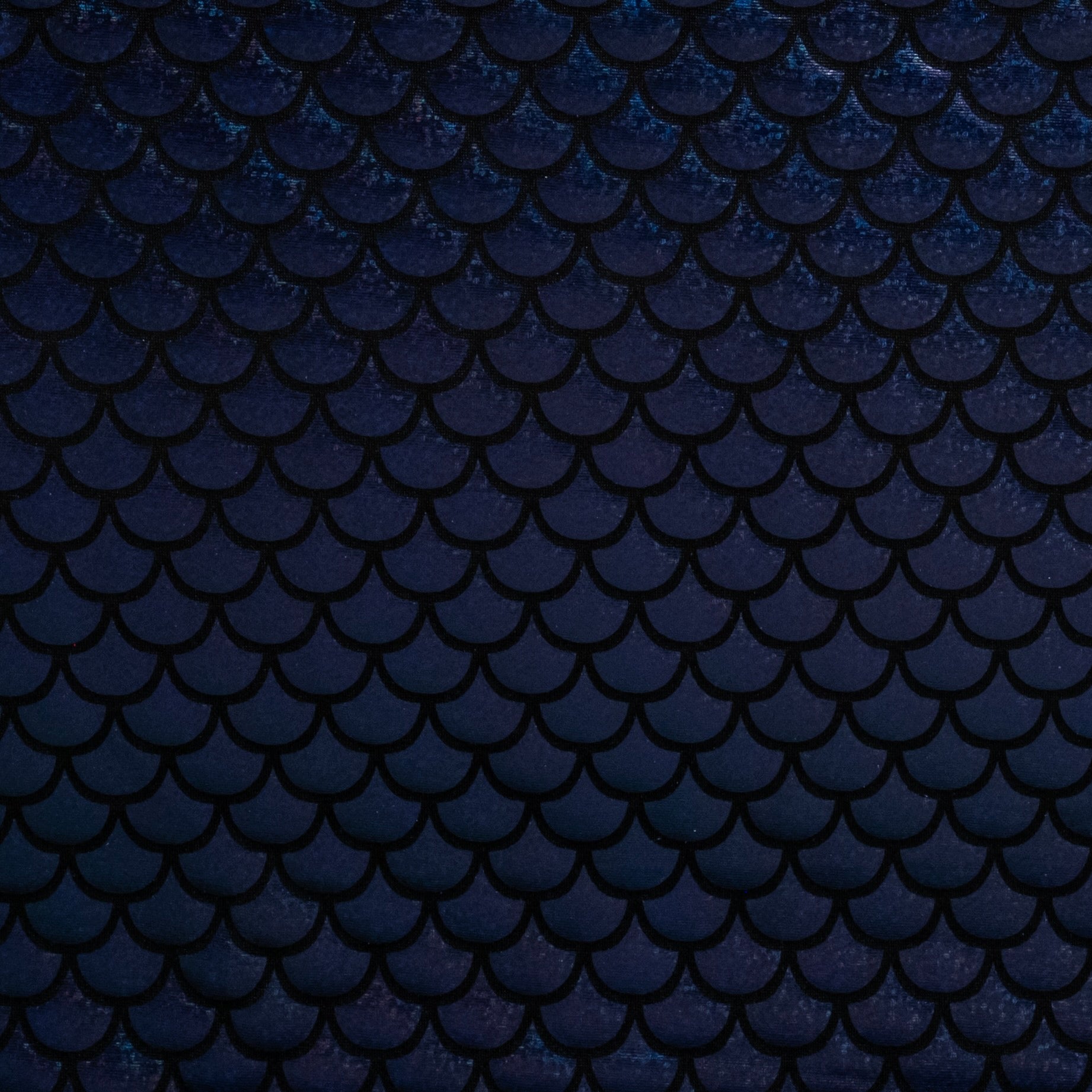 LAMINÉ MÉTALLISÉ SPANDEX ÉCAILLES BLEU FONCÉ