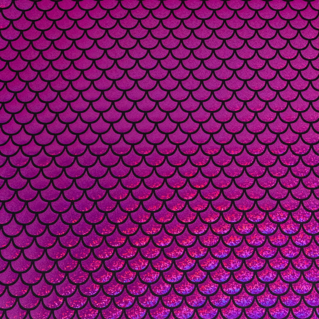 LAMINÉ MÉTALLIQUE SPANDEX ÉCAILLES ROSE FUCHSIA